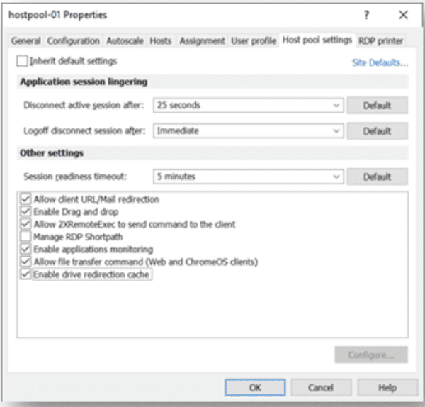 hostpool properties